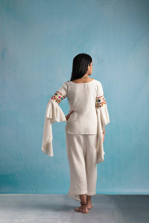 OFFWHITE DRAPE PANT/TOP